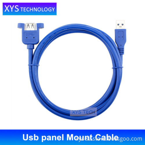 Factory USB 3.0 A Male to Female Socket Panel usb panel mount cable/